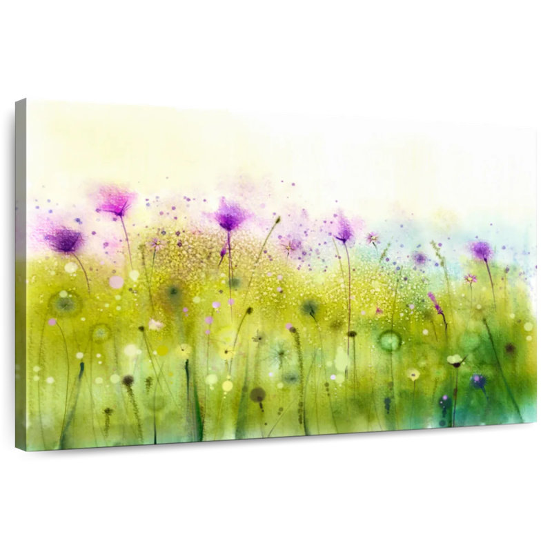 Avery, cosmos et fleurs sauvages, abstrait, H 34 po x l 51 po