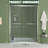 56-60" Wide X 70" High Double Sliding Shower Door, Aluminum Frame Bypass Clear Tempered Glass, Chrome Hardware Enclosure