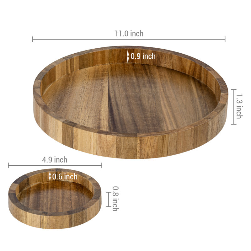 Wood Tray - Set of 2