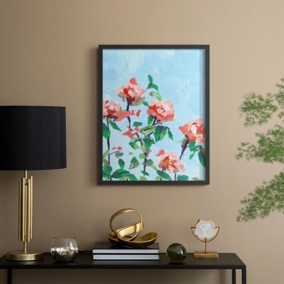 Rose Garden Sky I Framed Print - Solid Wood