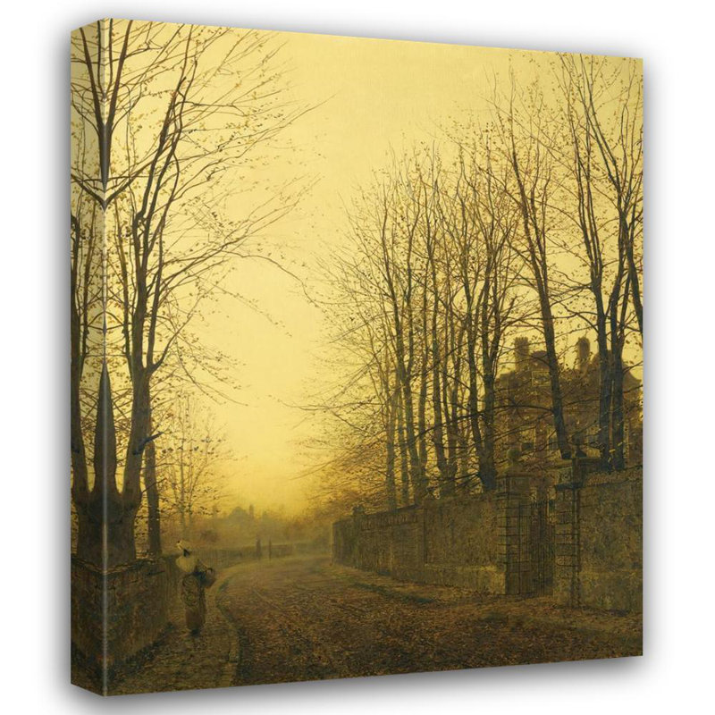 «Late Autumn» par John Atkinson Grimshaw - Art mural sur toile tendue avec châssis, H 24 po x l 17 po