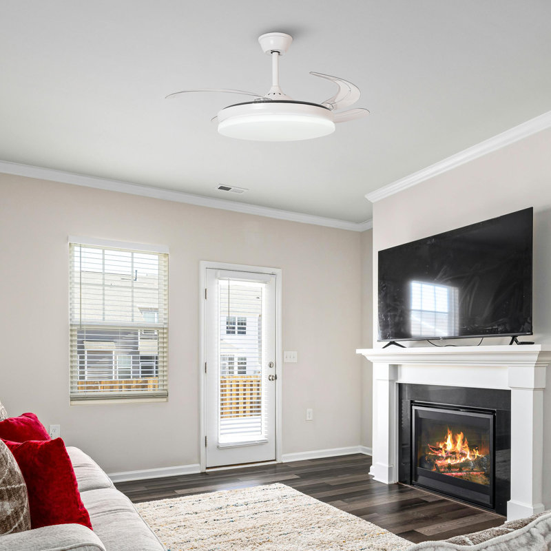 Burgest 254cm Ceiling Fan with LED Lights, White