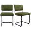 Chaises de salle à manger en velours capitonné de style Mid-Century avec structure en acier Aveon-1533001027