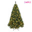 Arbre de Noël de 7 pi avec 380 lumières à DEL, contrôle, synchro musicale, 1339 pointes, branches articulées et support en métal pour un affichage des Fêtes encastré