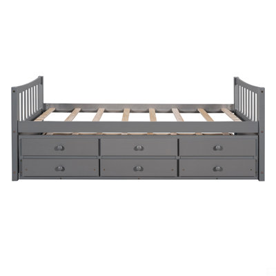 Daybed With Trundle And Drawers, Twin Size