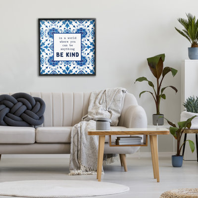 Giclée encadrée à motifs Be Kind Encouragement