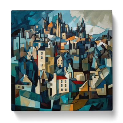 City Of Edinburgh Cubism No.4 - Wrapped Canvas