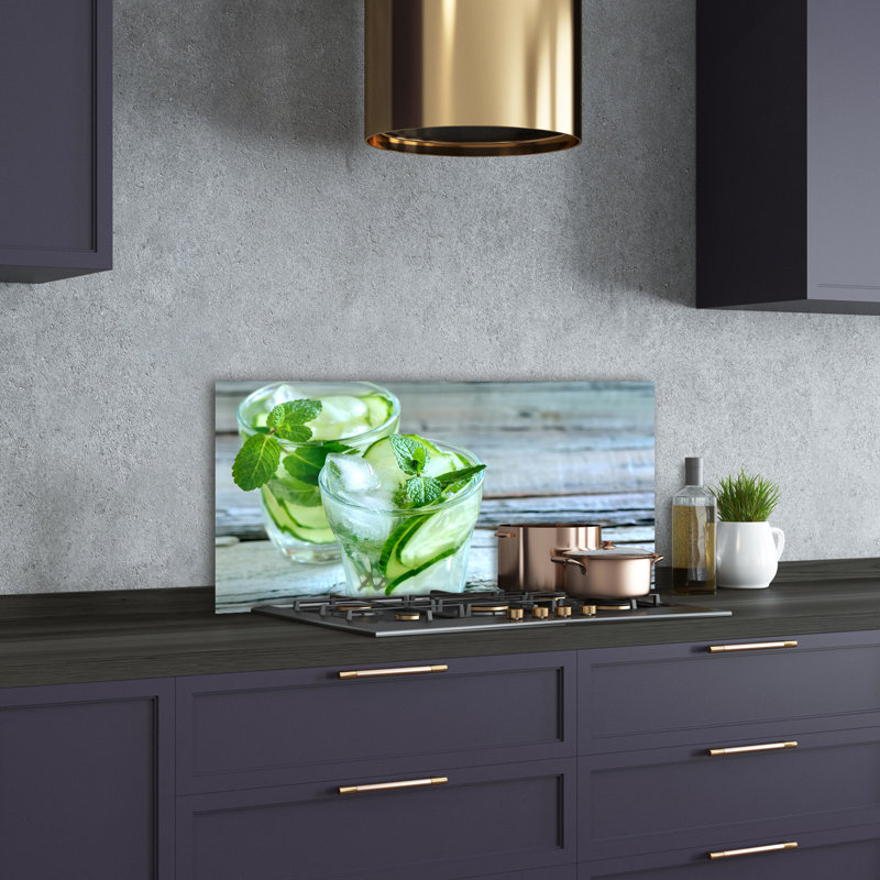 Abiel 50cm W x 100cm L Glass Peel and Stick Panel