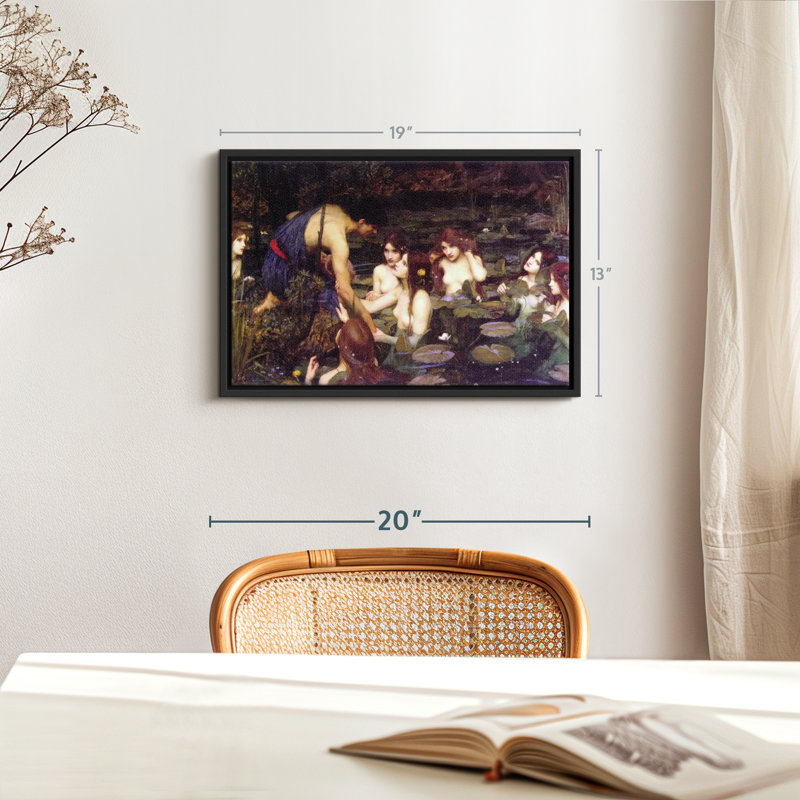 "Art mural Hylas et les nymphes", H 19 po x l 13 po