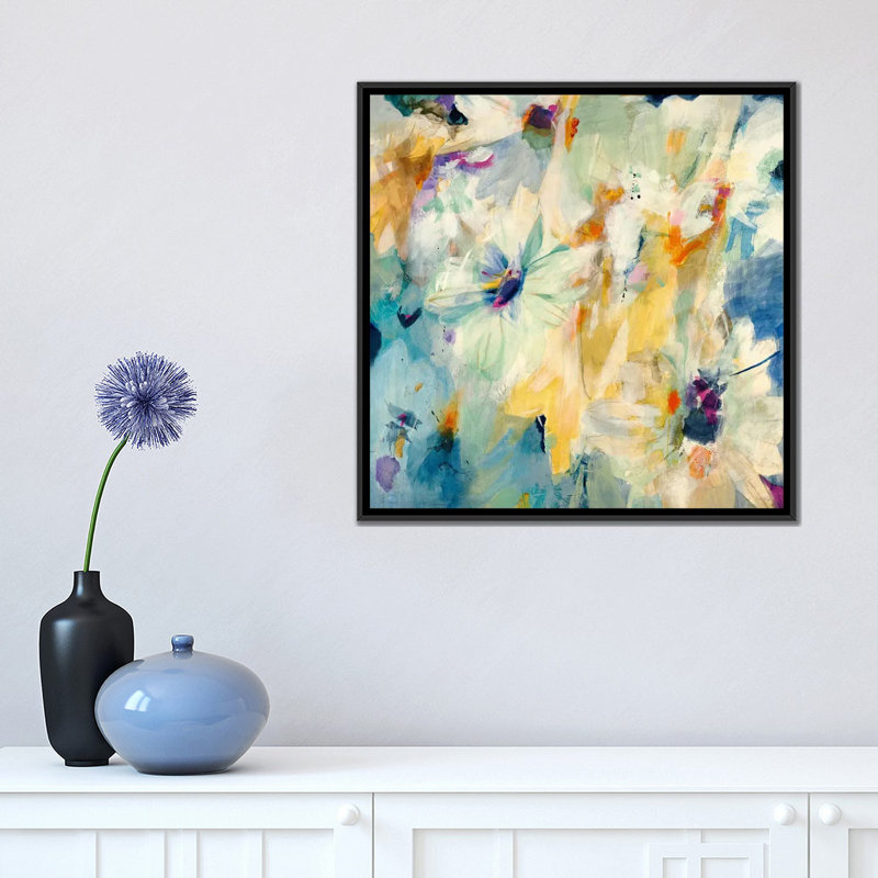 « mirage », reproduction sur toile, H 18 po x l 18 po x P 1,5 po, Toile avec cadre flottant noir, Pas de tapis