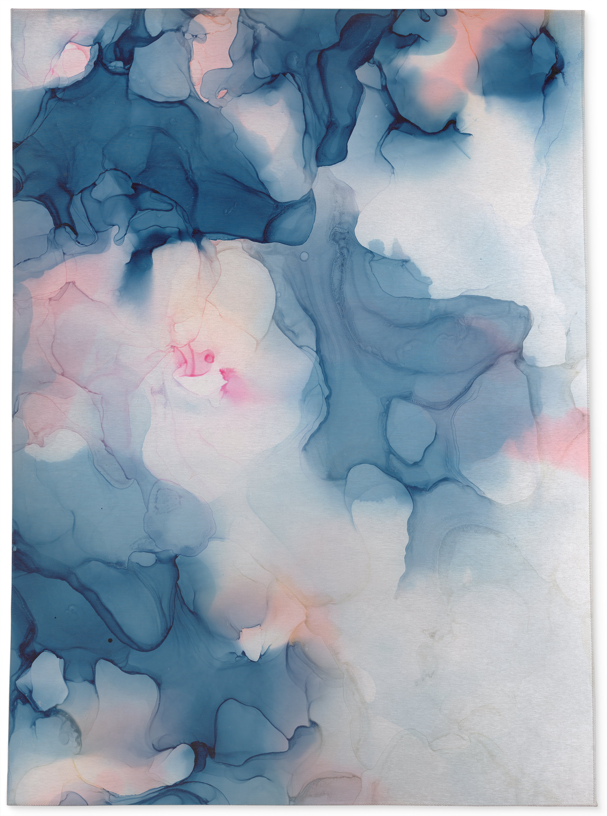 Wrought Studio WilkesBarre Abstract Blue/Gray/Pink Area Rug Wayfair