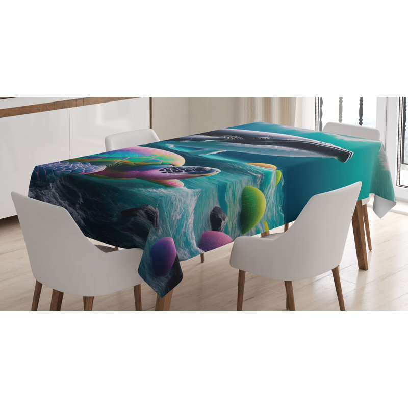 Itasca Rectangle No Pattern Microfiber Tablecloth, 84" Rectangle