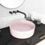 Lavabo vasque d'art en céramique rose - vasque de salle de bain, 15,7 x 15,7 x 4,7 po, matériau, routine de nettoyage facile en céramique, facile à nettoyer et performant-1582463925