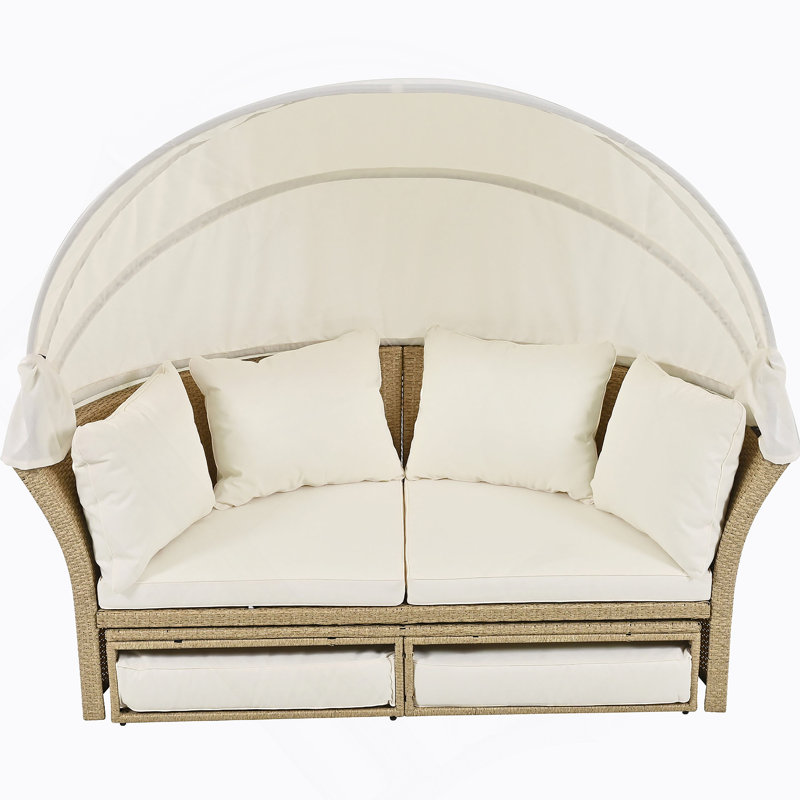 Ensemble de mobilier d'extérieur en rotin double