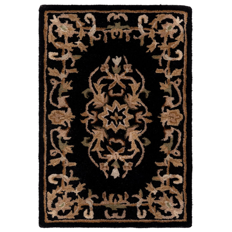 Balthrop Hand Tufted Wool Oriental Rug, Rectangle 2' x 3'