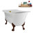 58" Streamlin Clawfoot Tub,Tray,Drain, Clawfeet-101628930-102219863