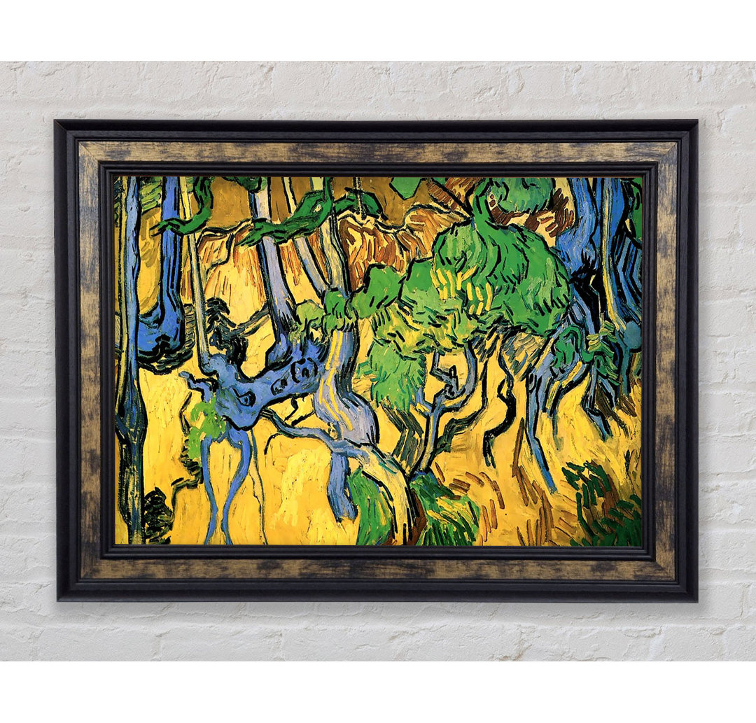 Van Gogh Tree Roots And Trunks - Einzelne Bilderrahmen Kunstdrucke