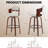 Curved Wood Swivel Barstools-PU Leather best for kitch island,home bar and workspaces-91180375-91180378