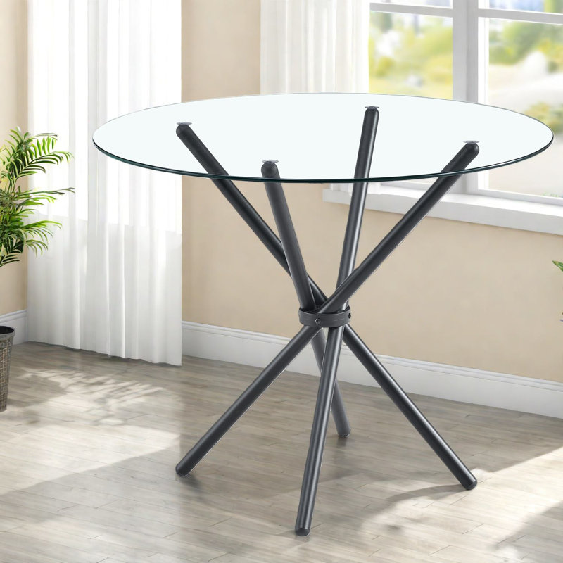 Table de salle à manger moderne avec table et chaises sans plateau complet
