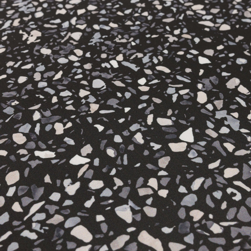 Abstract Anti-Fatigue Non-Skid Kitchen Mat, Rectangle 1'6" x 2'6", Black