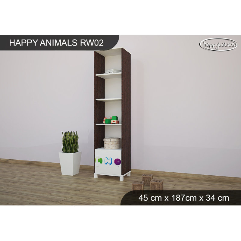 187cm H X 45cm W Cube Unit Kids Bookcase, Wenge Chestnut