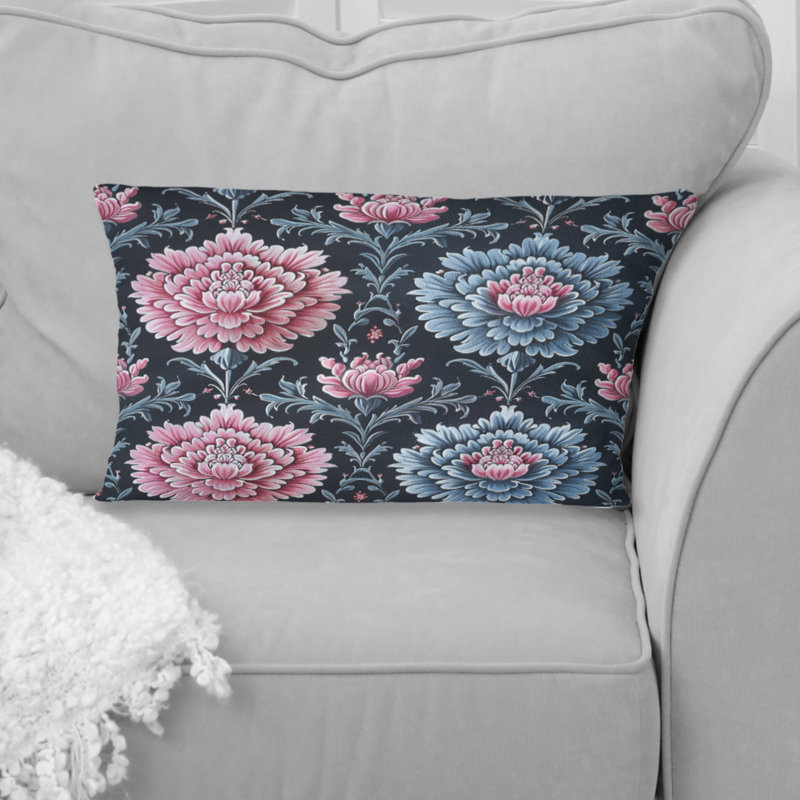 Coussins lombaires roses et bleus modernes