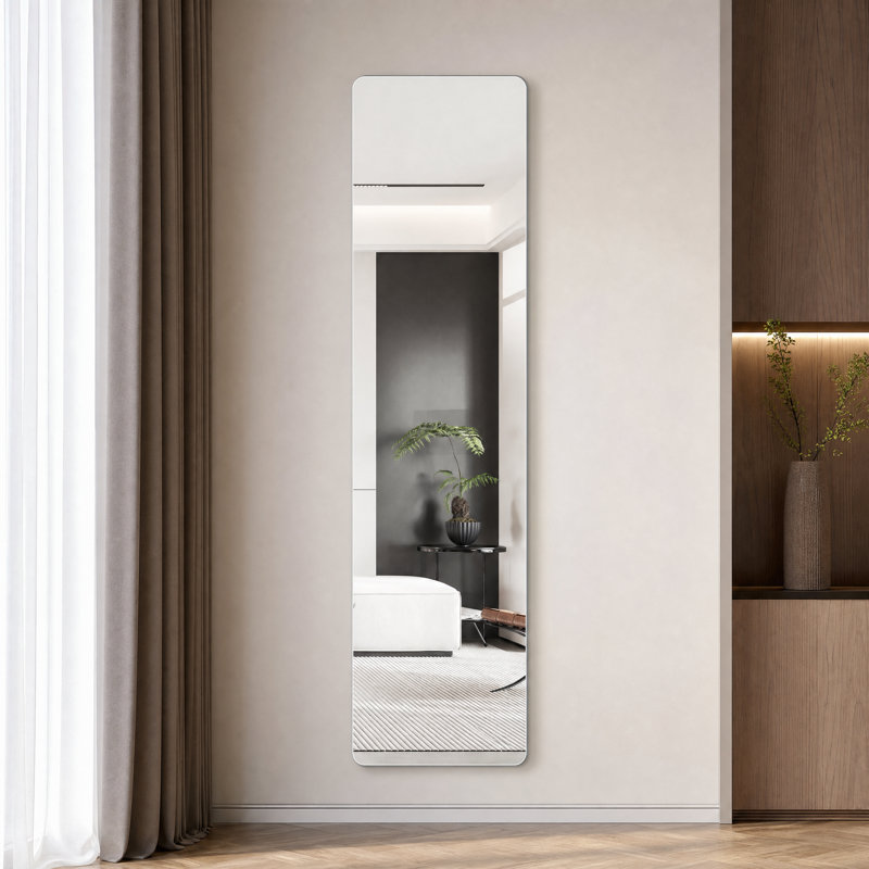 Rectangular Full Length Wall Mirror With Shatter-Resistant Backing