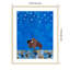 «Bison Beneath the Stars II» par Casey Craig, reproduction d'art encadrée sur bois-578781617