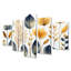 "Collage Dried Autumn Botanicals" - feuilles, décoration murale 5 pièces