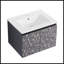 Meuble-lavabo mural 24 po avec lavabo en céramique et porte d'armoire à fermeture en douceur 24 po