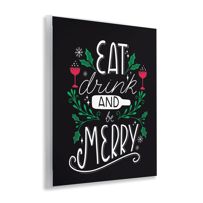 "Eat Drink and Merry Xmas", art mural par Louise Allen Designs
