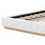 Cadre de lit plateforme avec tête de lit Boucle, cadre de lit moderne à profil bas, cadre de lit tapissier avec base en bois-674895730