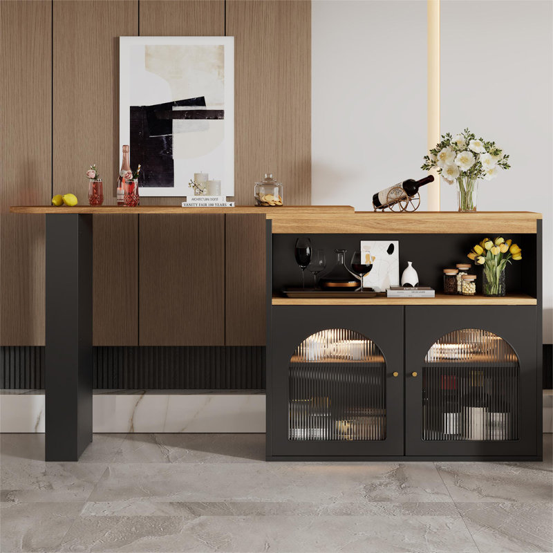 Akrivi 39cm Bar Cabinet, Black