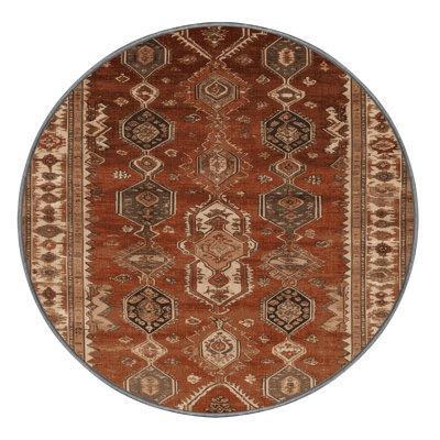 Machine Washable Persian Brown Area Rug