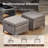  8-Piece Patio Furniture Set With Swivel Glider Chairs, 6-Inch Ultra-Plush Cushions & Water-Resistant Olefin Fabric-118850224