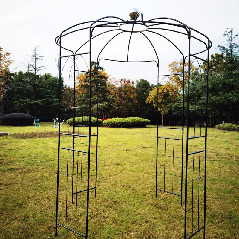 Pavillon de jardin en métal, Noir