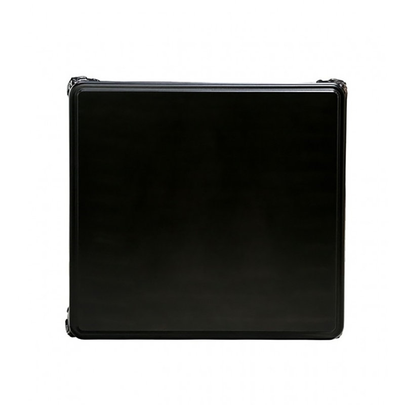 Table de bout rectangulaire Lattes en champagne, Noir