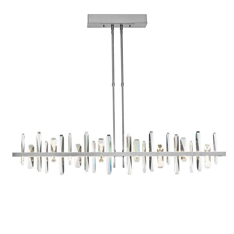 Solitude Kitchen Island Linear LED Pendant, Vintage Platinum