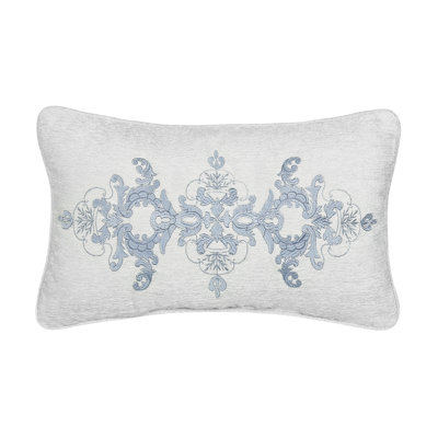 OREILLER DÉCORATIF BOUDOIR BLEU QUEENSBURY - ACIER