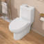Toilette monobloc en céramique 18 po à fermeture double avec siège confortable et hauteur d'assise conforme à l'ADA 18 po