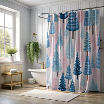 Rideau de douche Blue Thicket - Premium