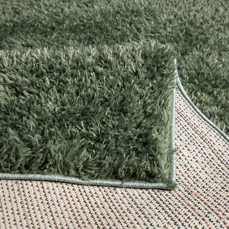Oslo Mint Shaggy Area Rug – Soft Polyester Carpet for Living Room & Bedroom, Hallway Runner & Mat, Rectangle 80 x 150cm