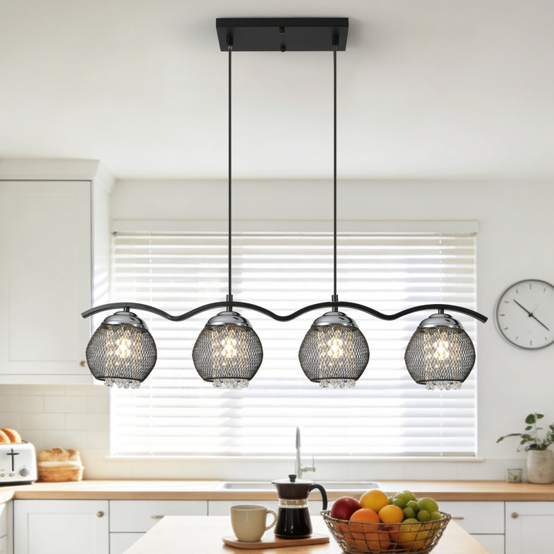 4 - Light Black Kitchen Island Pendant