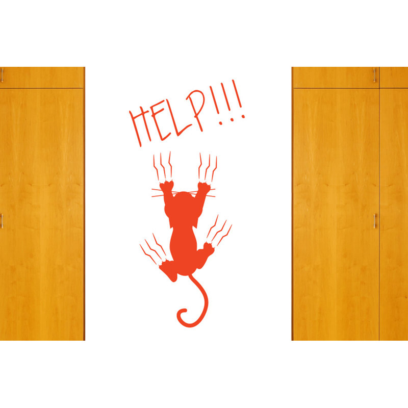 Animals Wall Decal, Orange, Large