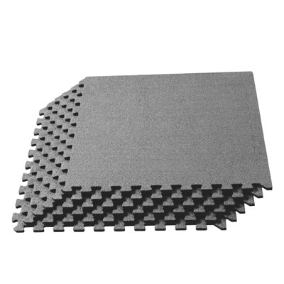 3/8'' Carpet Top Foam Floor Tile 24 Square Feet (6 Tiles)