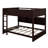 Queen Over Queen Bunk Bed With Storage Cabinets, Solid Wood Bunk Bed With Charging Station, Ladder And Safety Guardrails-1962190559