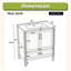 Meuble-lavabo cannelé élégant 30 po avec lavabo en céramique-129686612