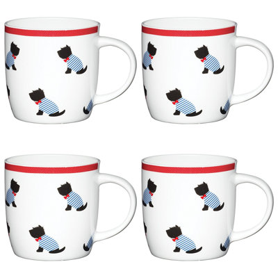 Scottie Dog Bone China Mug