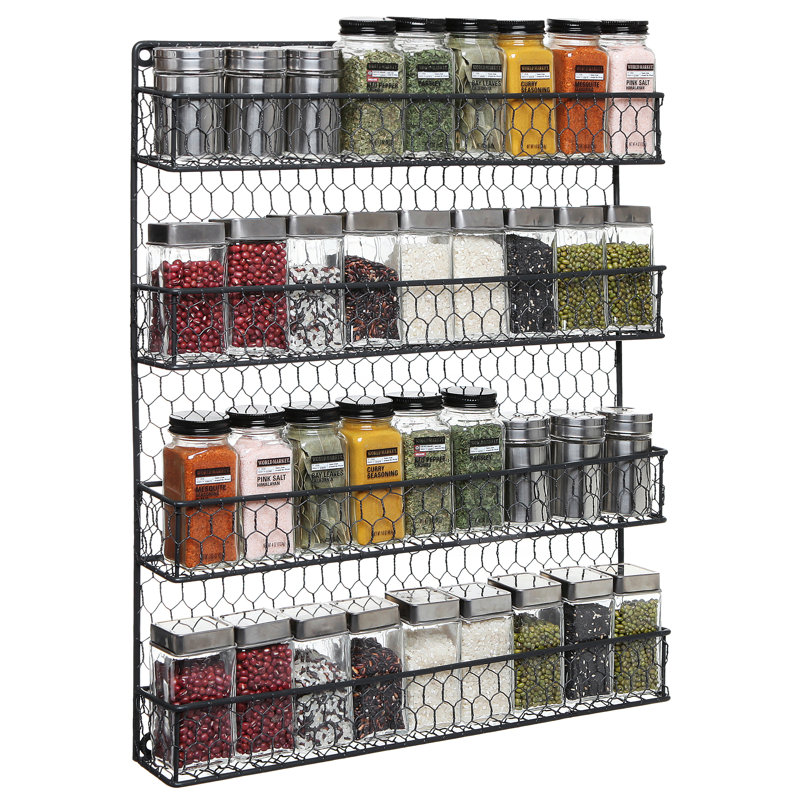 21 inch 4-Tier Wall Spice Rack Organizer