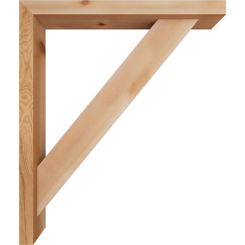 Support de bloc traditionnel avec entretoise décalée, 26 x 22, Cèdre rouge occidental de l 3 1/2 po (lisse)
